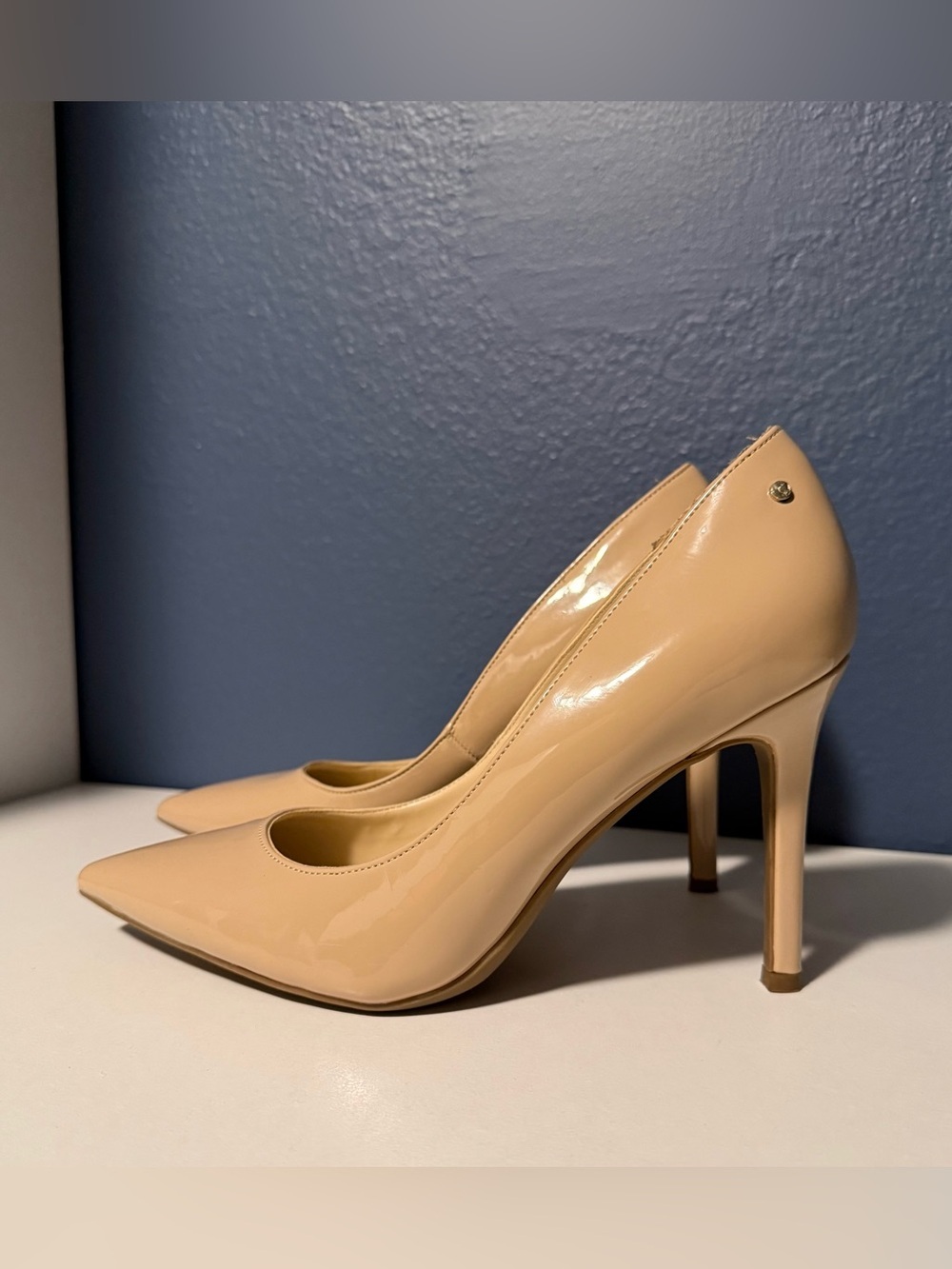 Circus by Sam Edelman Mina Pointed Toe Pumps Nude Patent Heels Size 7 1/2